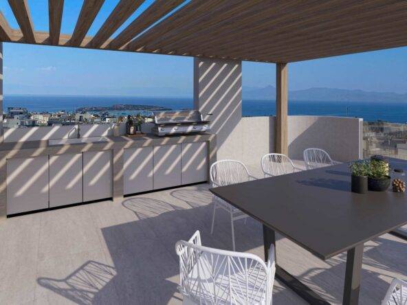 Image of a luxury 135 sq.m. penthouse in Voula with breathtaking sea views, modern design, and premium amenities.